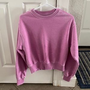 purple crewneck
